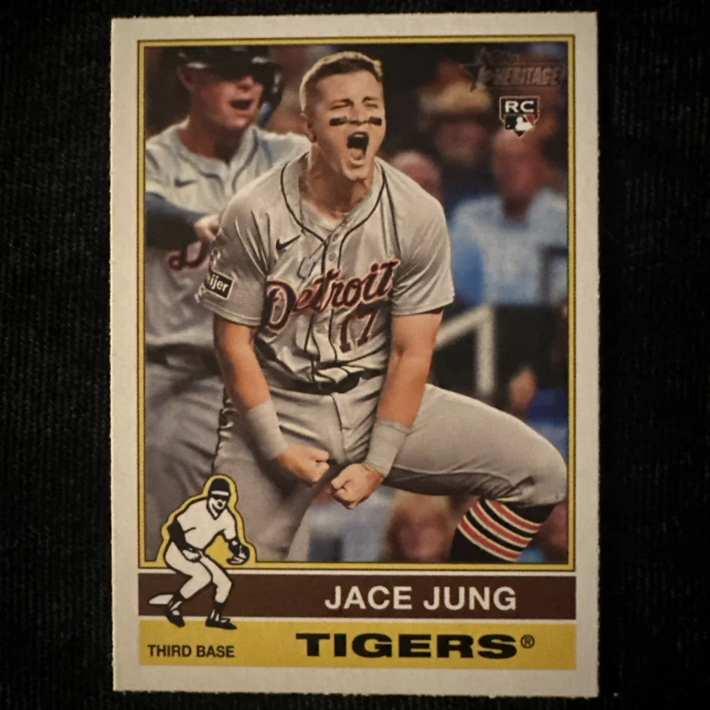 2025 Topps Heritage Baseball Jace Jung Image Variation SP Rookie Card #71